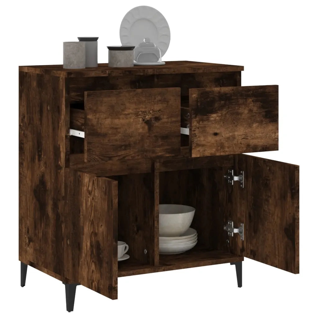 Credenza-Buffet-Armadio da cucina Rovere Fumo 60x35x70 cm in Legno Multistrato 402582