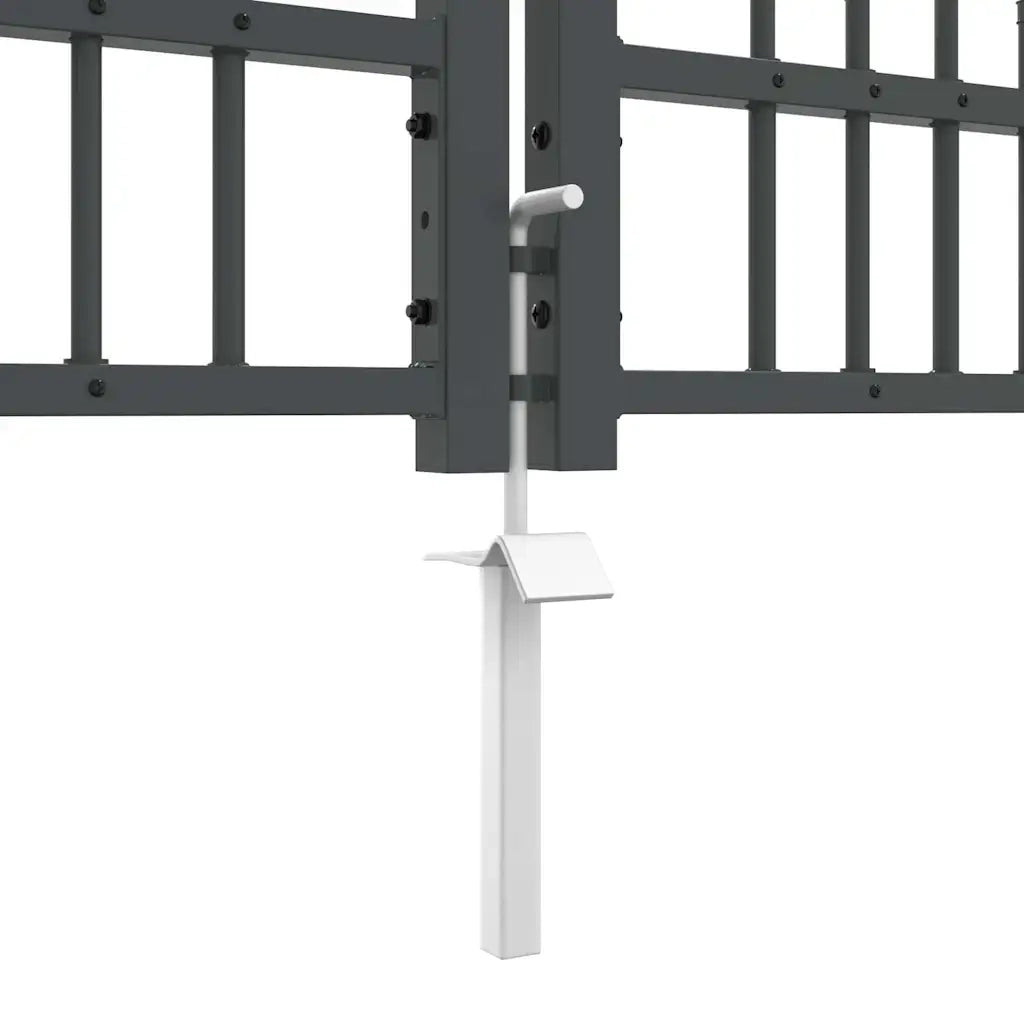 Cancello con Punta a Lancia KAMPEN 404 x 100 cm Acciaio Grigio