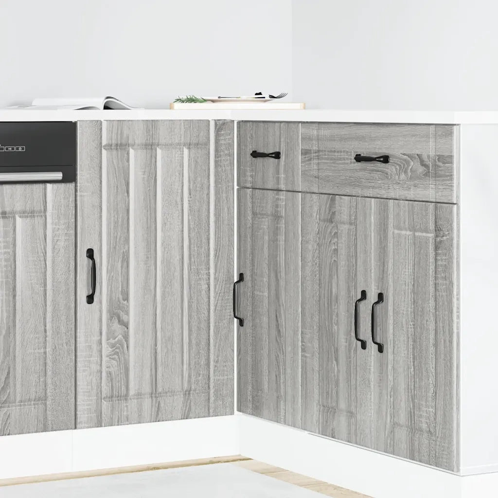 Mobile base da cucina Lucca Grigio Sonoma in Legno Multistrato 854314