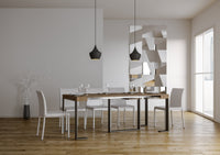 Consolle Allungabile 90-300x40x77 cm in Nobilitato Marrone