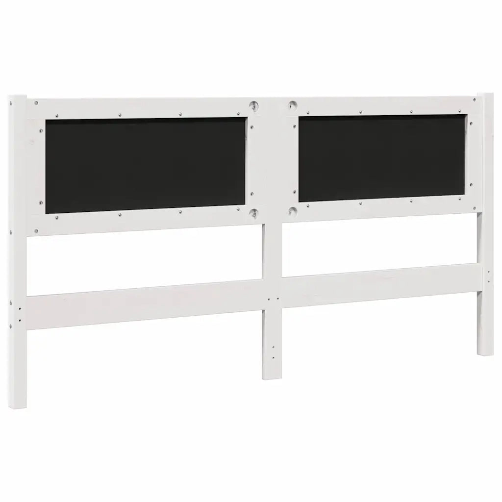 Testiera imbottita-Testiera con Cuscini-Testata Bianco 150 cm Pino massello