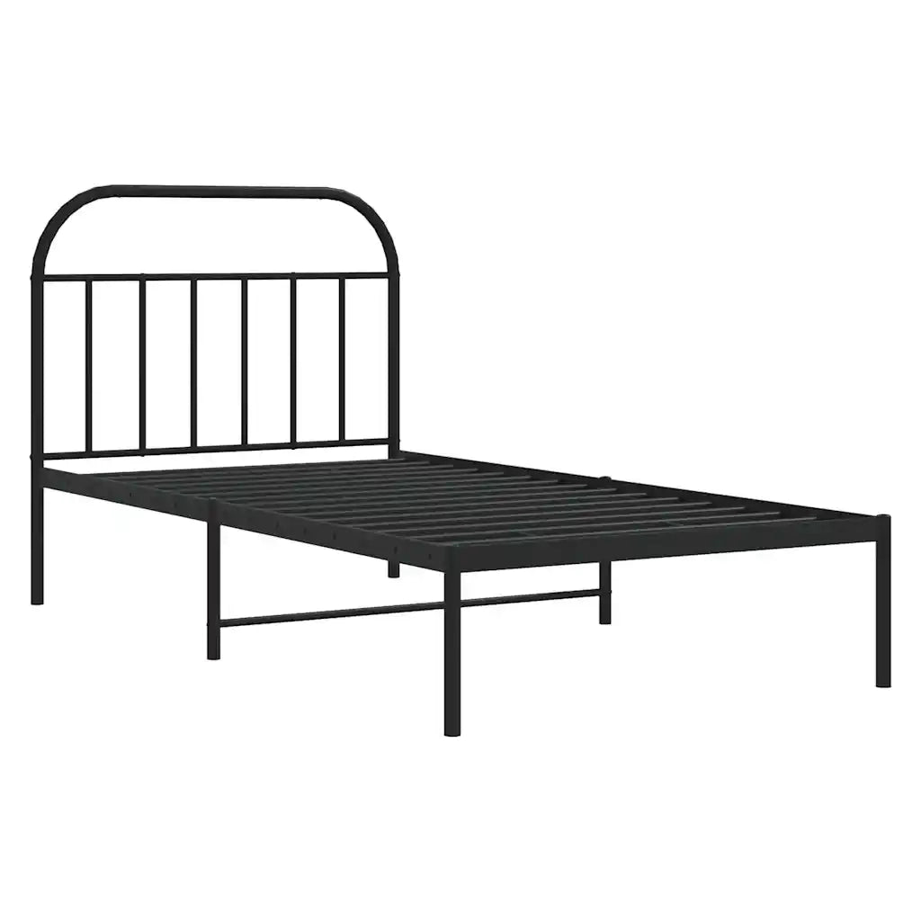 Giroletto con Testiera in Metallo Nero 100x190 cmcod mxl 105461