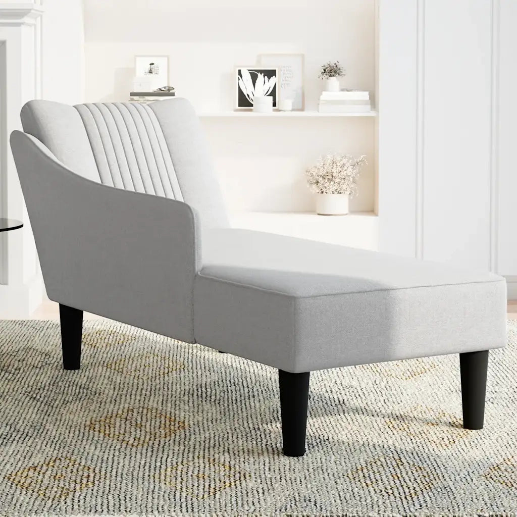 Sdraio con Bracciolo Destro in Tessuto Grigio Nuvola CFW4403296