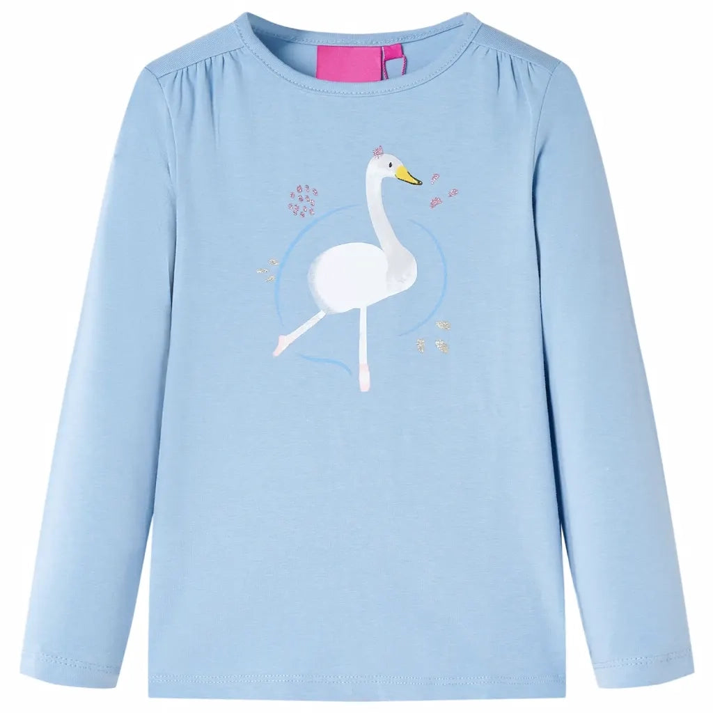 Maglietta per Bambini a Maniche Lunghe Blu Chiaro 140cod mxl 84475