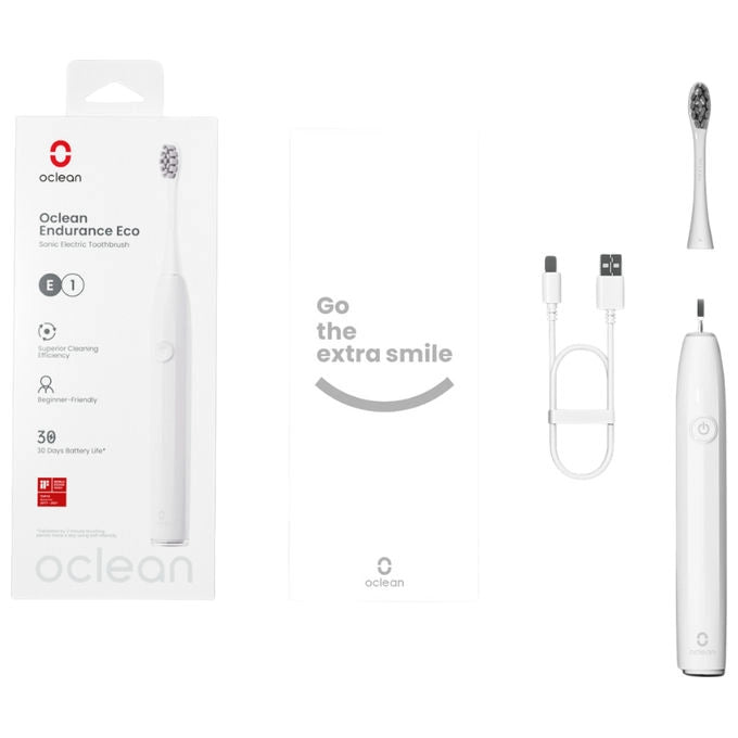 Oclean Endurance Eco Spazzolino Elettrico Bianco