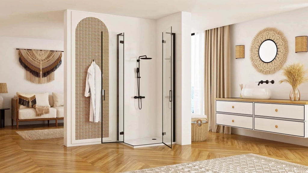Cabina Doccia Rea Hugo Double Black 80x100