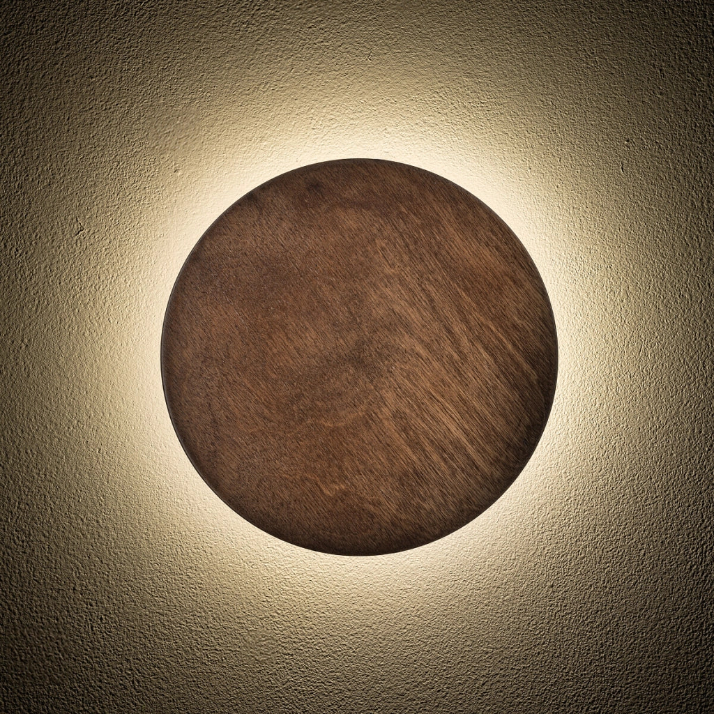 Applique tonda Ø25 legno scuro Ring Timber LED 10W Nowodvorski
