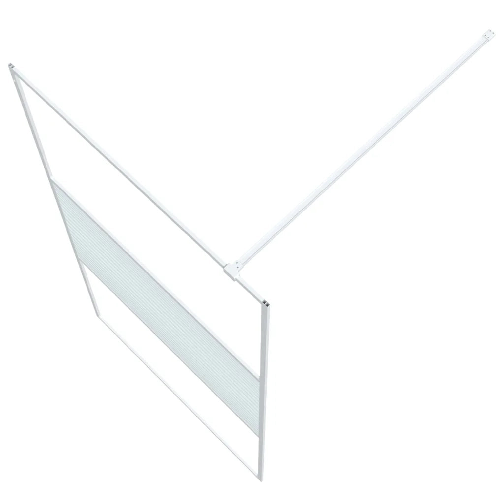 Parete Doccia Walk in Bianca 100x195 cm Vetro Trasparente ESG cod mxl 48640