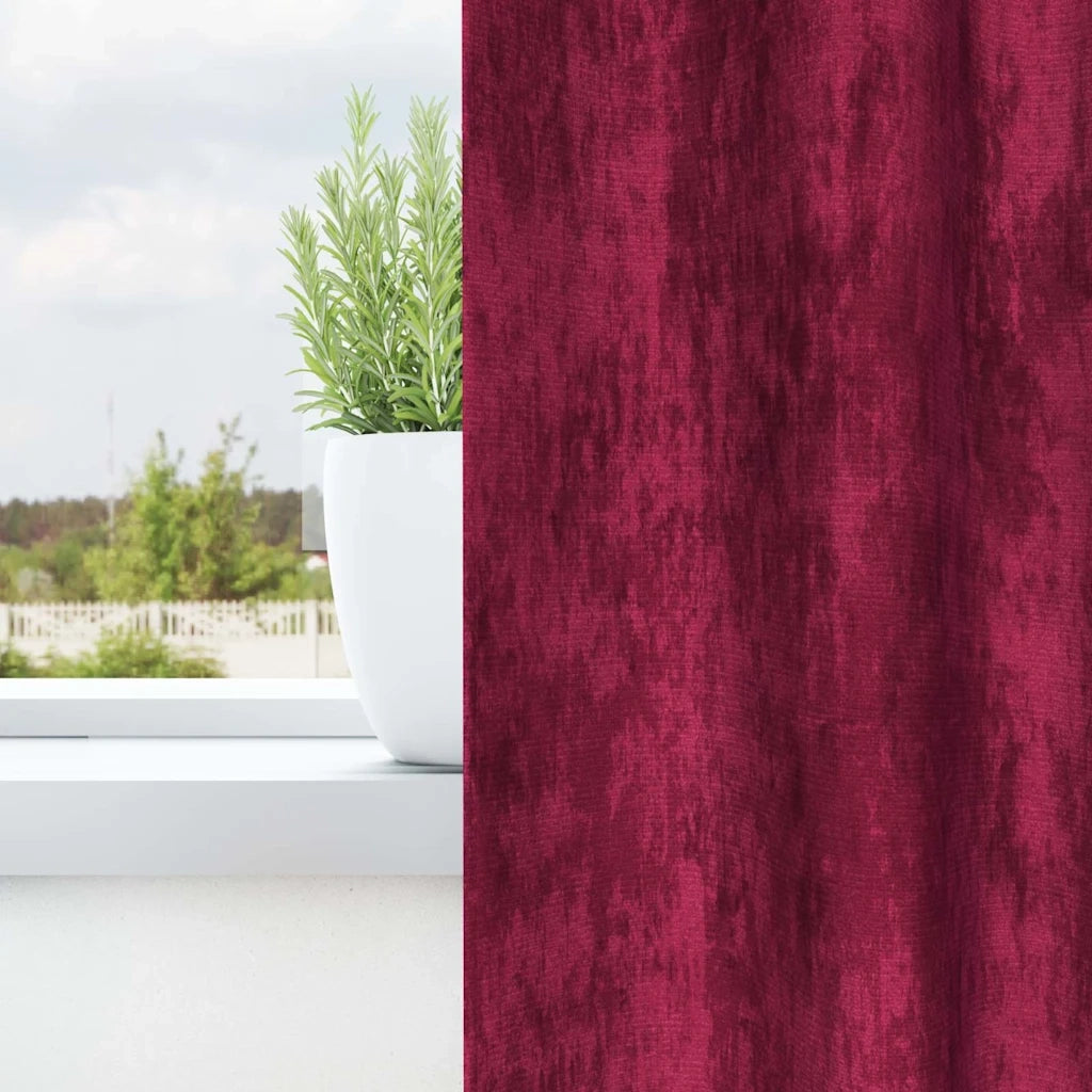 Tende in Velluto 2 pz Rosso vino 225 x 140 cm Velluto 4107645