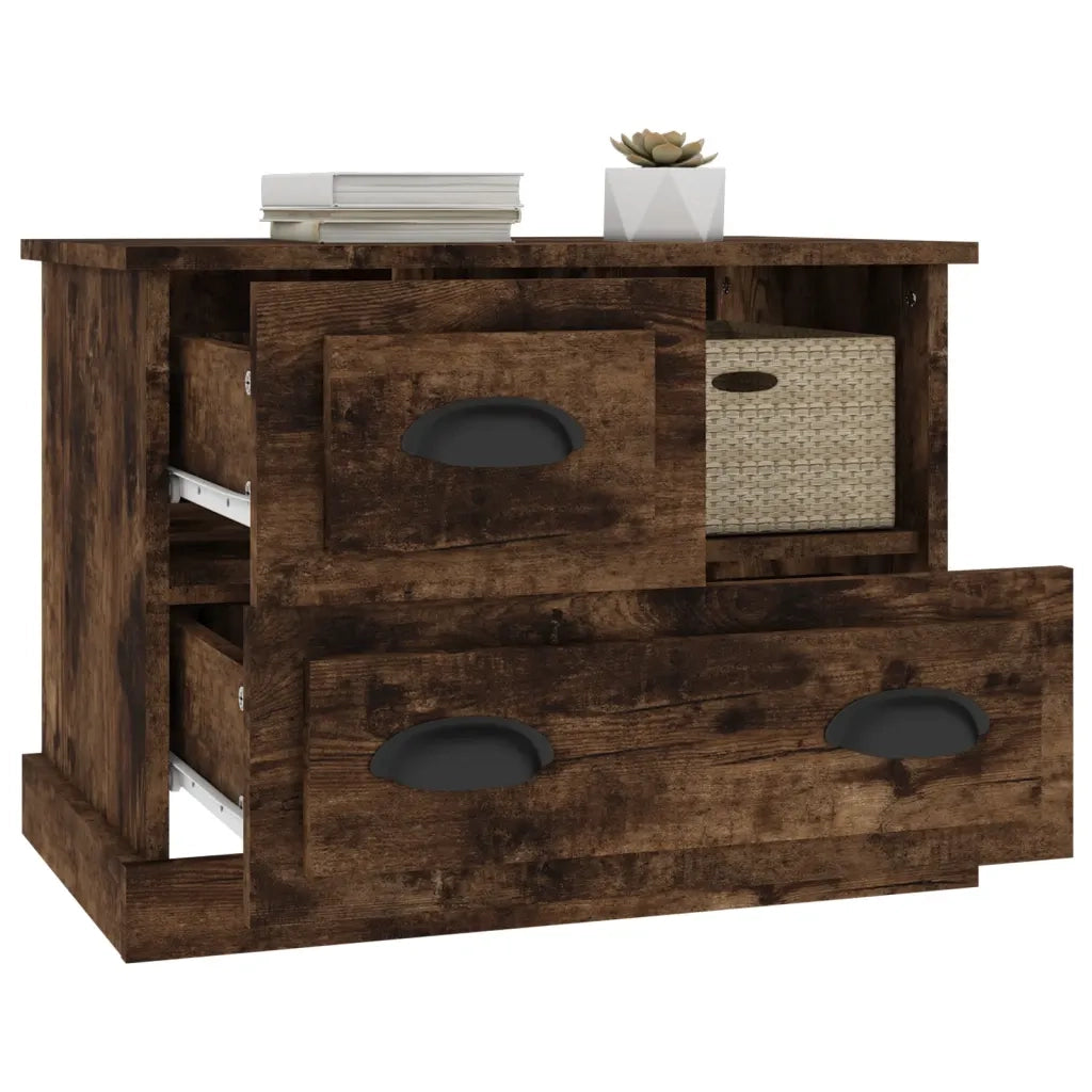 Comodino Rovere Fumo 60x39x45 cm 816365