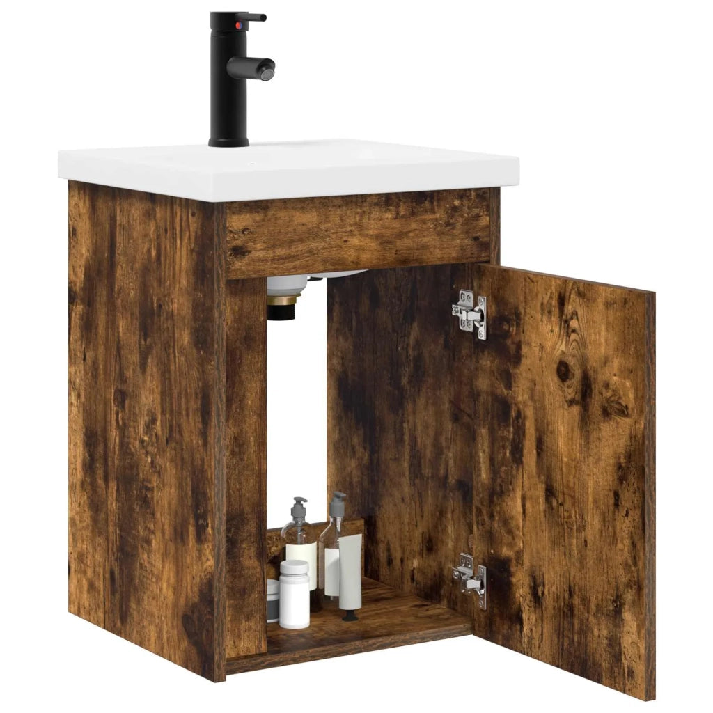 Mobile bagno con rubinetto Rovere Fumo 42 x 40 x 74,5 cm 889533