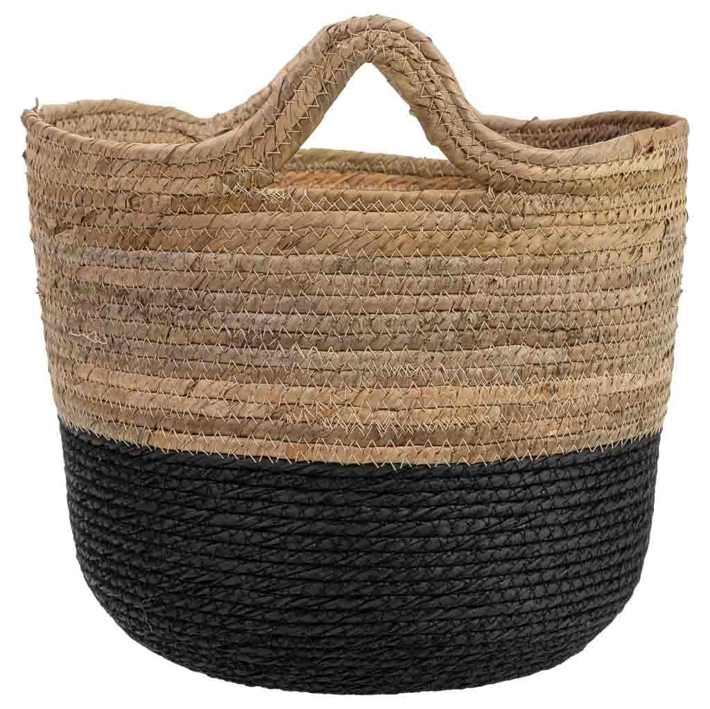Cestino in fibra e corda di foglie di banano D31x26/31