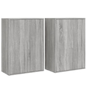 Credenze 2 pz | Madia | Buffet da pranzo | Armadio da pranzo Grigio Sonoma 60x31x84 cm in Legno Multistrato