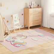 Tappeto Bambini Rosa 160x230 cm Unicorno Lavabile 136622
