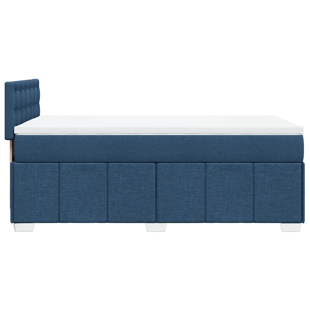vidaXL Giroletto a Molle con Materasso Blu 90x200 cm inTessuto