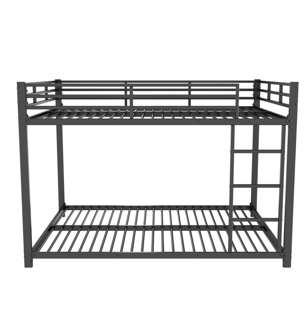 Letto a castello 140x200 cm; struttura salvaspazio; metallo; nero