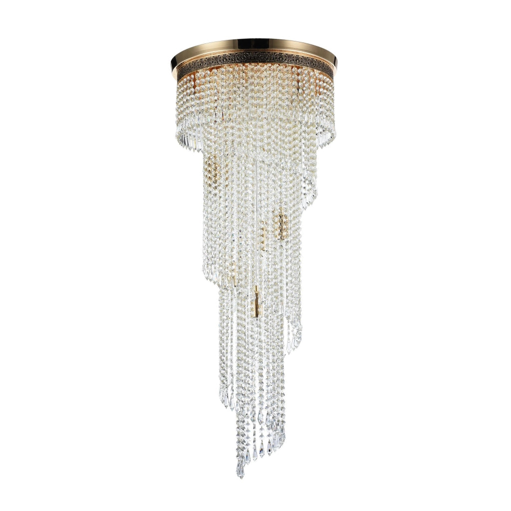 Maytoni Plafoniera contemporanea Cascade 12 luci E14 oro metallo diffusore vetro