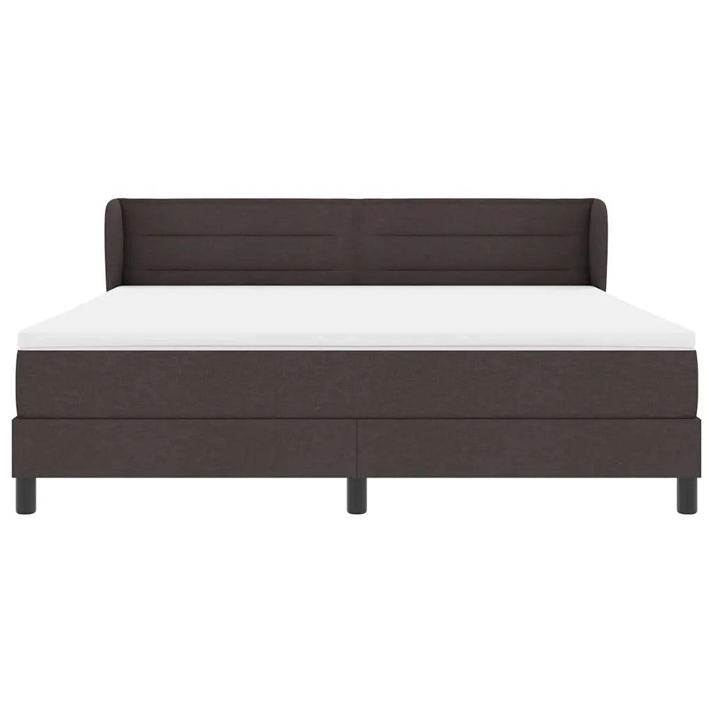 Letto a molle con materasso Marrone Scuro 180 x 200 cm Tessuto 3339978