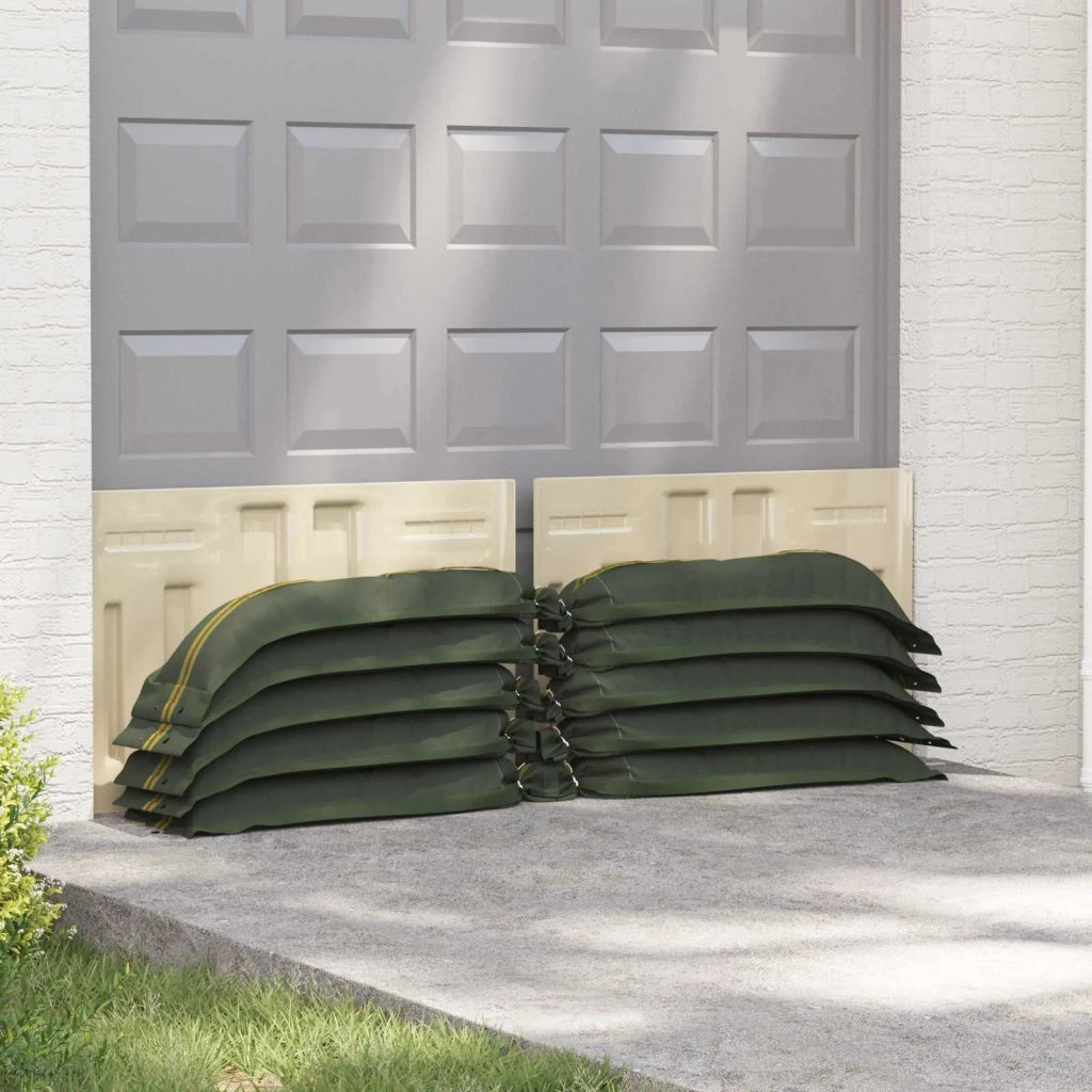 Sacchi di sabbia 100 pz Verde Scuro 100 x 25 cm HDPE 3406149