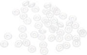 O-ring in silicone per compressori e riparazione di tubi - 5 mm AD 1 mm ID 2 mm larghezza - Bianco - 50 pezzi