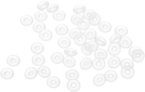 O-ring in silicone per compressori e riparazione di tubi - 5 mm AD 1 mm ID 2 mm larghezza - Bianco - 50 pezzi