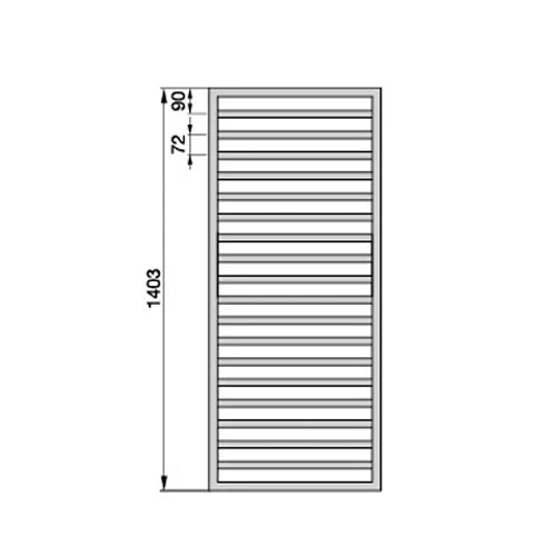 Termoarredo Zehnder Quaro nero opaco 140x60 cm