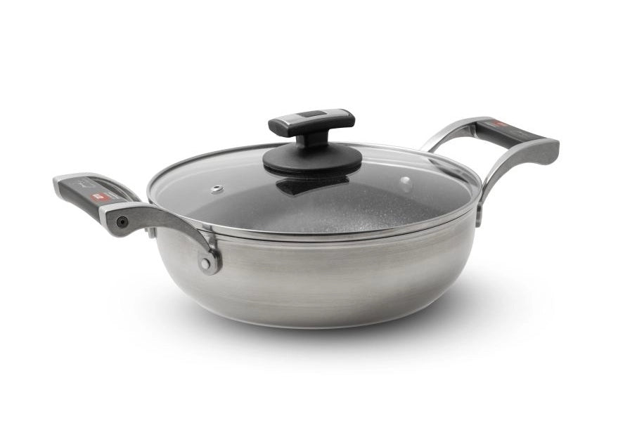 Tegame Antiaderente Antigraffio ad Induzione Chef con Coperchio 32 cm