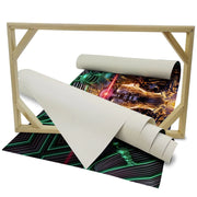 ANDROID Abstraction - Quadro Canvas su telaio in legno Misura: 70X50 cm