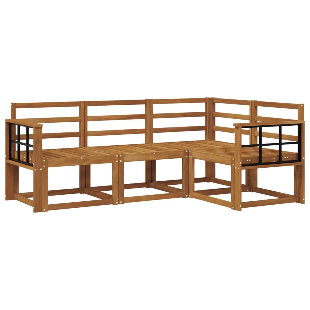 Set di divani da esterno 4 pcs Naturale