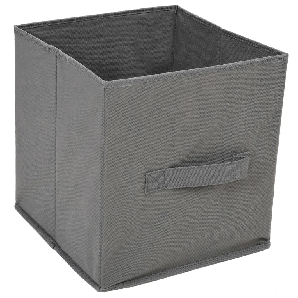 Mobile contenitore con 3 ampi cassetti 34 x 34 x 101 cm design semplice in acciaio grigio 02_0046933