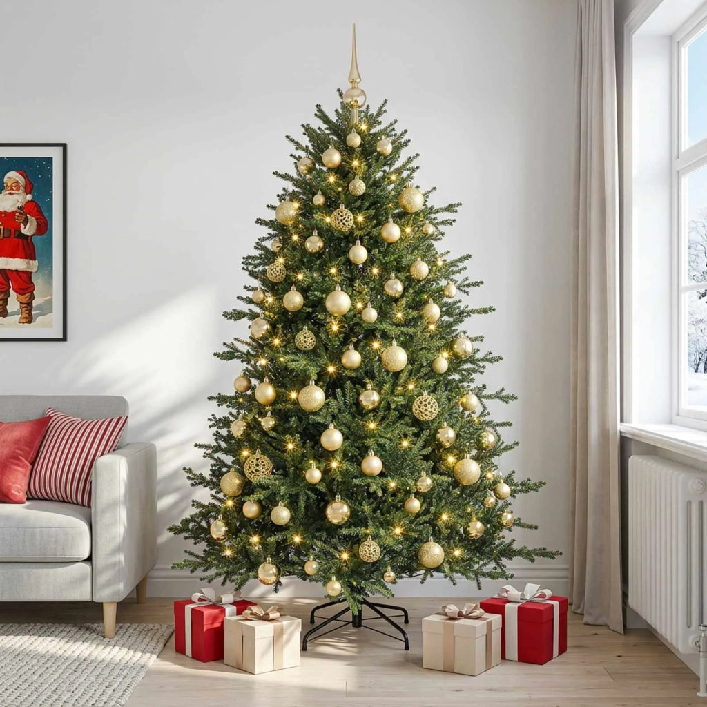 Albero di Natale artificiale con palline 240 cm 300 LED 3466559