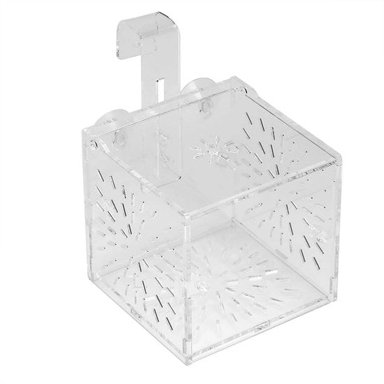 Box di Isolamento Acquario Transparente - Isolamento Vis - Box Acrilica - Slabbiata - Flessibile - Doppia Fissazione - 10 x 9,8 x 10 cm