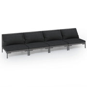 Set di mobili da giardino mobili da esterno set da 4 pezzi con cuscini resina intrecciata grigio scuro 02_0016186