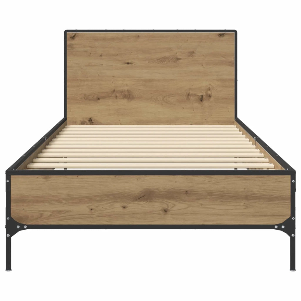 Struttura letto con testata Rovere Artigianale 80 x 200 cm 8009112