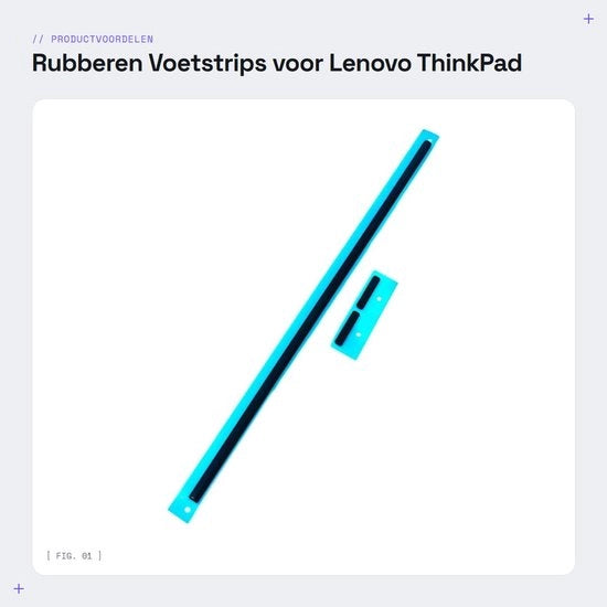 Strisce di gomma per il piedino per Lenovo ThinkPad X1 Extreme Serie