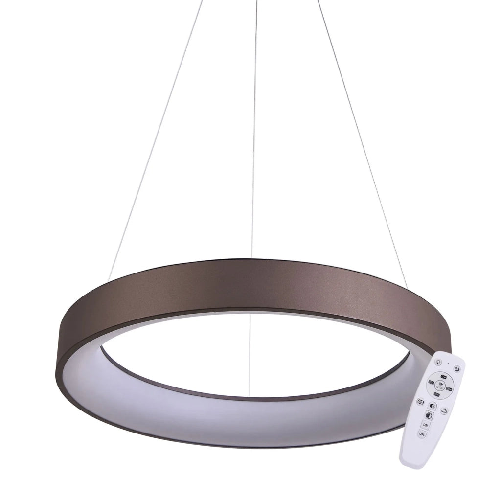 LÚZETE - SOSPENSIONE LED POWELL 50W REGOLABILE CAFFÈ