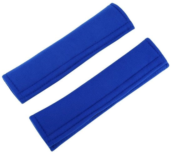 Cinturone di sicurezza con protezione per spalle e collo - morbido e comodo - blu - sicurezza e comfort - adatto per adulti