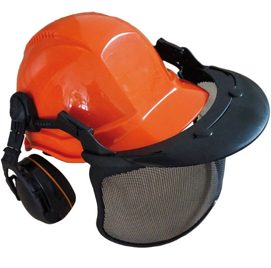 Blinky 1731 Jack Elmetto Protettivo con Cuffie e Visiera per Giardinaggio colore Arancione