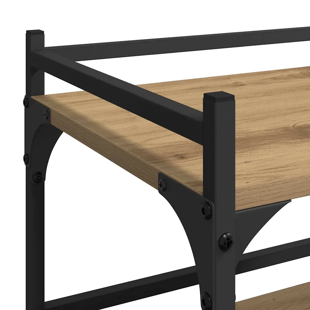 Carrello da Cucina-Scaffale per Cucina Rovere artigianale 50 x 35 x 75.5 cm