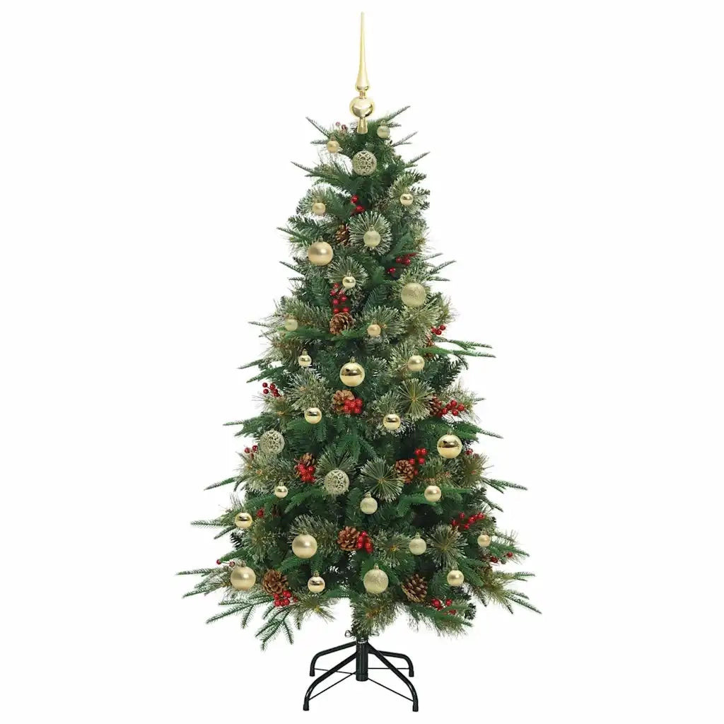 Albero di Natale | Decorazioni natalizie Artificiale con Rami Pieghevoli Verde 150 cm