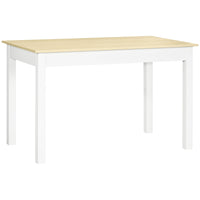 Tavolo da Pranzo 4-6 Persone 119x70x75cm Bianco e Legno
