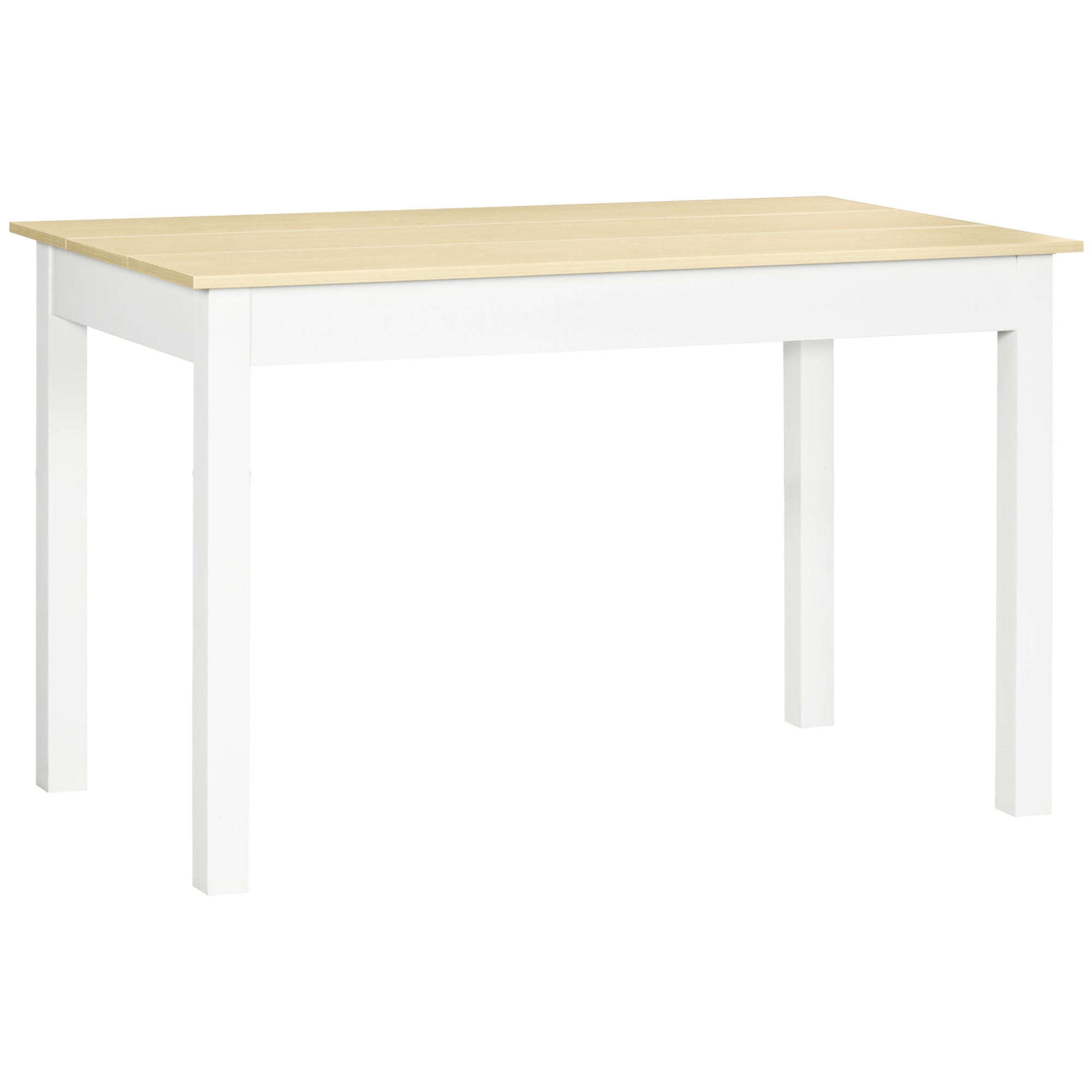 Tavolo da Pranzo 4-6 Persone 119x70x75cm Bianco e Legno