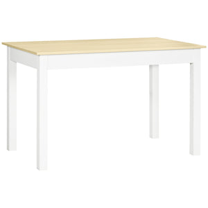 Tavolo da Pranzo 4-6 Persone 119x70x75cm Bianco e Legno