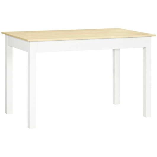 Tavolo da Pranzo 4-6 Persone 119x70x75cm Bianco e Legno