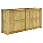 Fioriera rialzata 196 cm in legno di pino impregnato 02_0000844