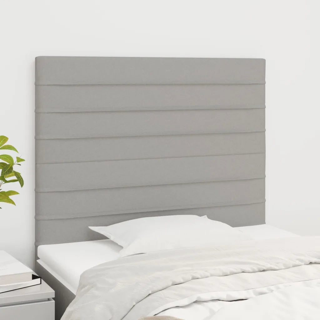 Testiera-Testata Decorativa Grigio Chiaro 100x5x118/128 cm Tessuto 856605