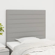 Testiera-Testata Decorativa Grigio Chiaro 100x5x118/128 cm Tessuto 856605