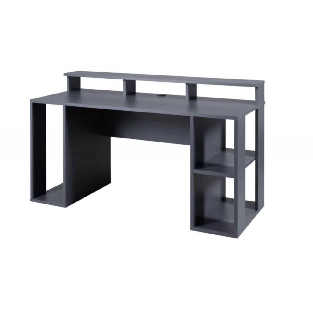 SCRIVANIA MULTIMEDIALE MATCH-POINT GAMING 160x91x76.5CM LAMINATO GRIGIO TITANIO