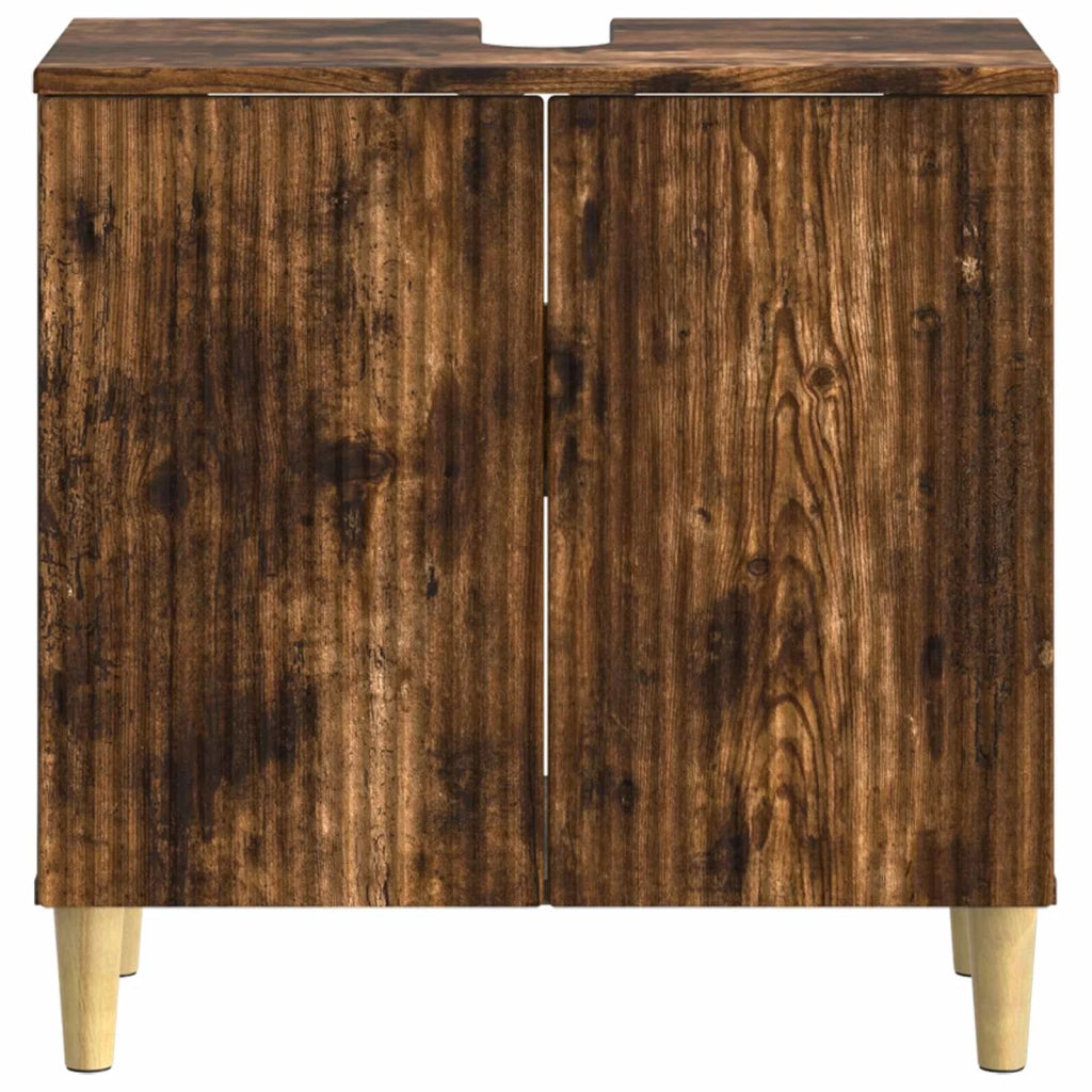 Armadio per Lavabo da Bagno ARNHEM Rovere Fumo 896570