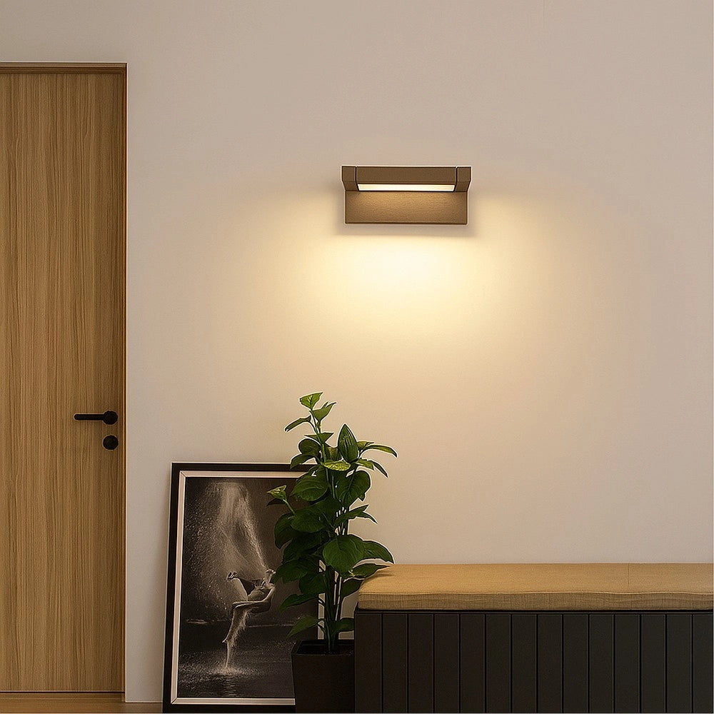 Trade Shop - Applique Parete Inclinabile Esterno 21w Tecnologia Cct 3 Tonalità Di Luce Ip65 472-3c - Marrone